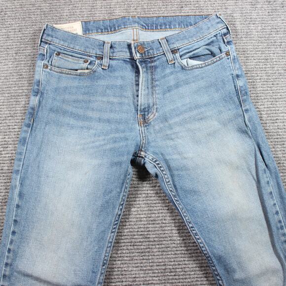 Hollister Jeans Men’s 32x36  Slim Straight Light Wash Stretch Denim - Picture 9 of 11